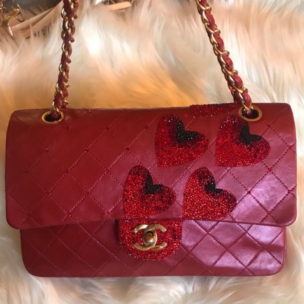 RARE** Chanel Classic Flap w/Swarovski Crystals